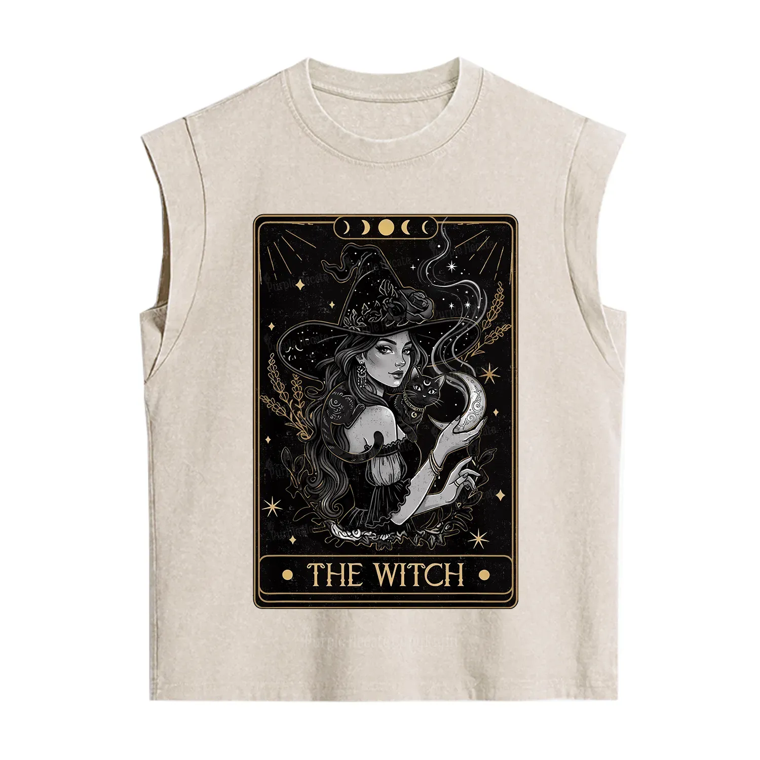 Purplehecate The Witch Enchanted Tarot Card Vintage Washed Tank