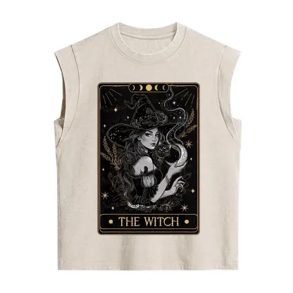 Purplehecate The Witch Enchanted Tarot Card Vintage Washed Tank