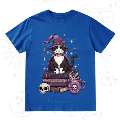 Purplehecate Witchy Cat Spell Books T-Shirt
