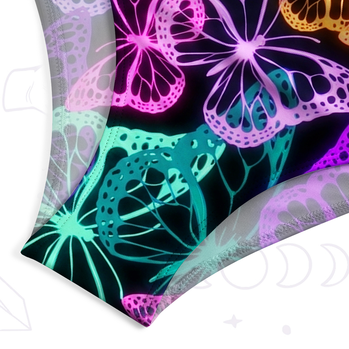 Purplehecate Neon Mystic Butterflies One-Piece Swimsuit