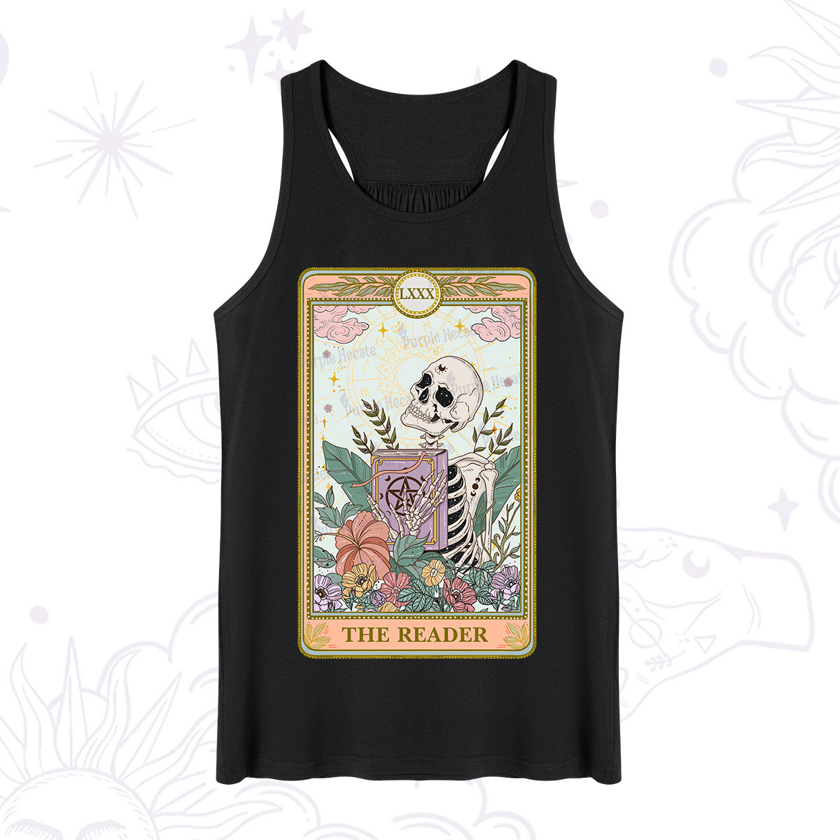 Purplehecate The Reader Occult Tarot Skeleton Tank