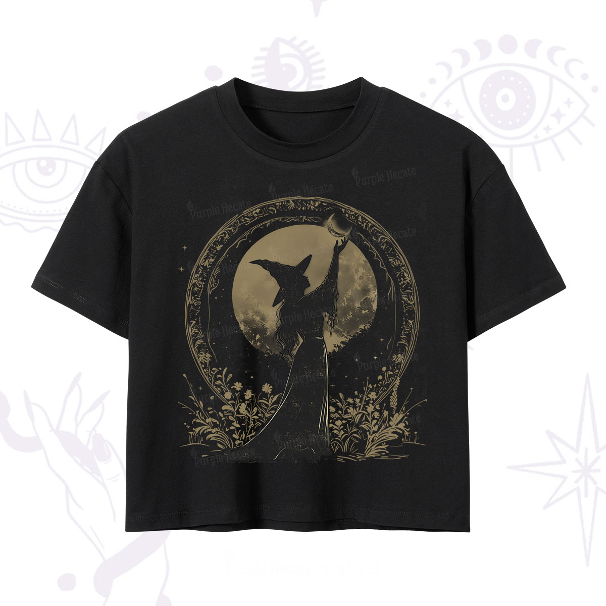 Purplehecate The Moon Witch Crop T-Shirt