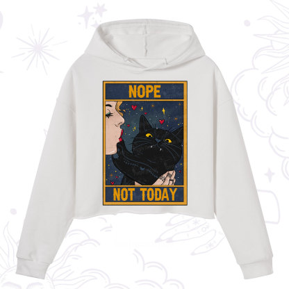 Purplehecate The Nope Not Today Tarot Crop Hoodie