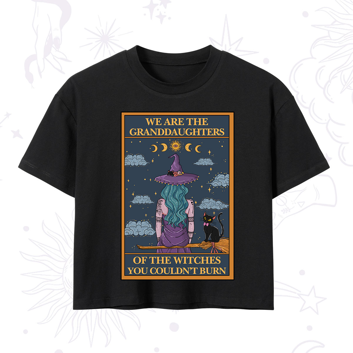 Purplehecate The Witches You Couldn't Burn Oracle Card Crop T-Shirt