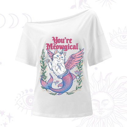 Purplehecate You're Meowgical One Shoulder T-Shirt