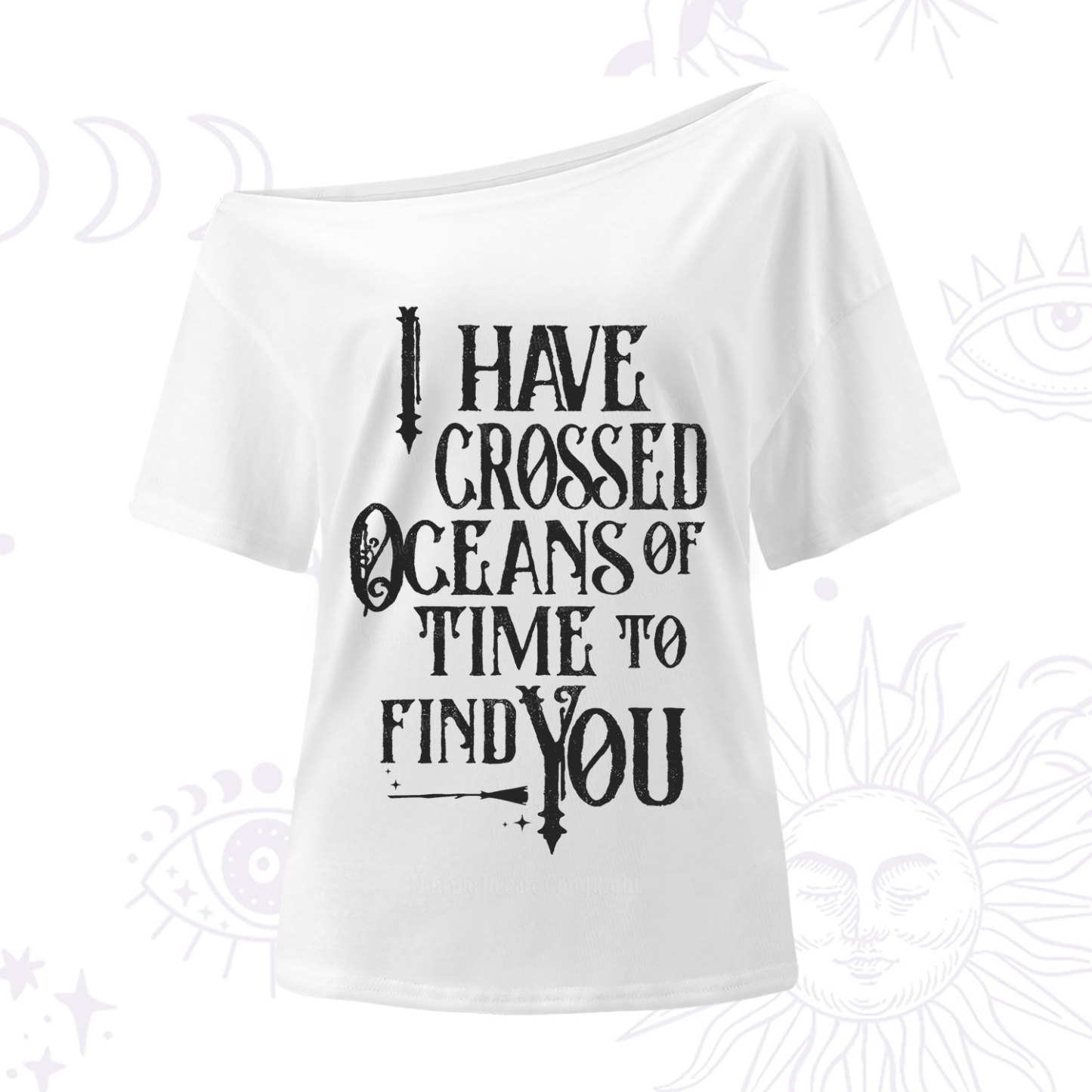 Purplehecate Across Oceans of Time I Found You One Shoulder T-Shirt