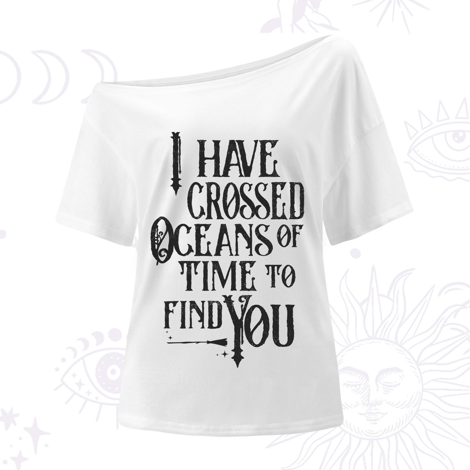 Purplehecate Across Oceans of Time I Found You One Shoulder T-Shirt