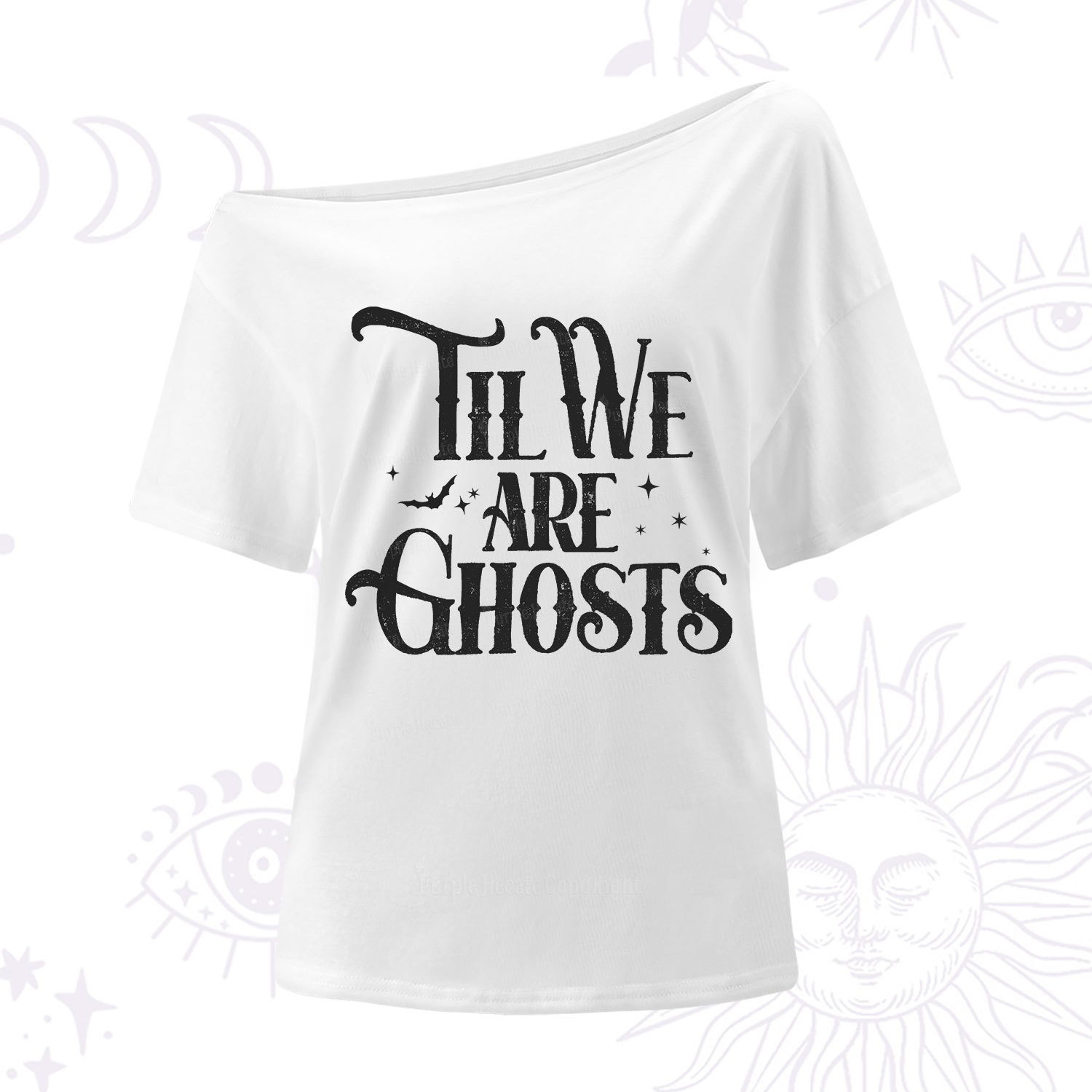 Purplehecate Til We Are Ghosts One Shoulder T-Shirt