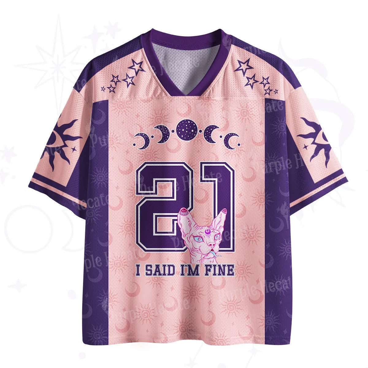 Purplehecate I Said I'm Fine Mesh Jersey