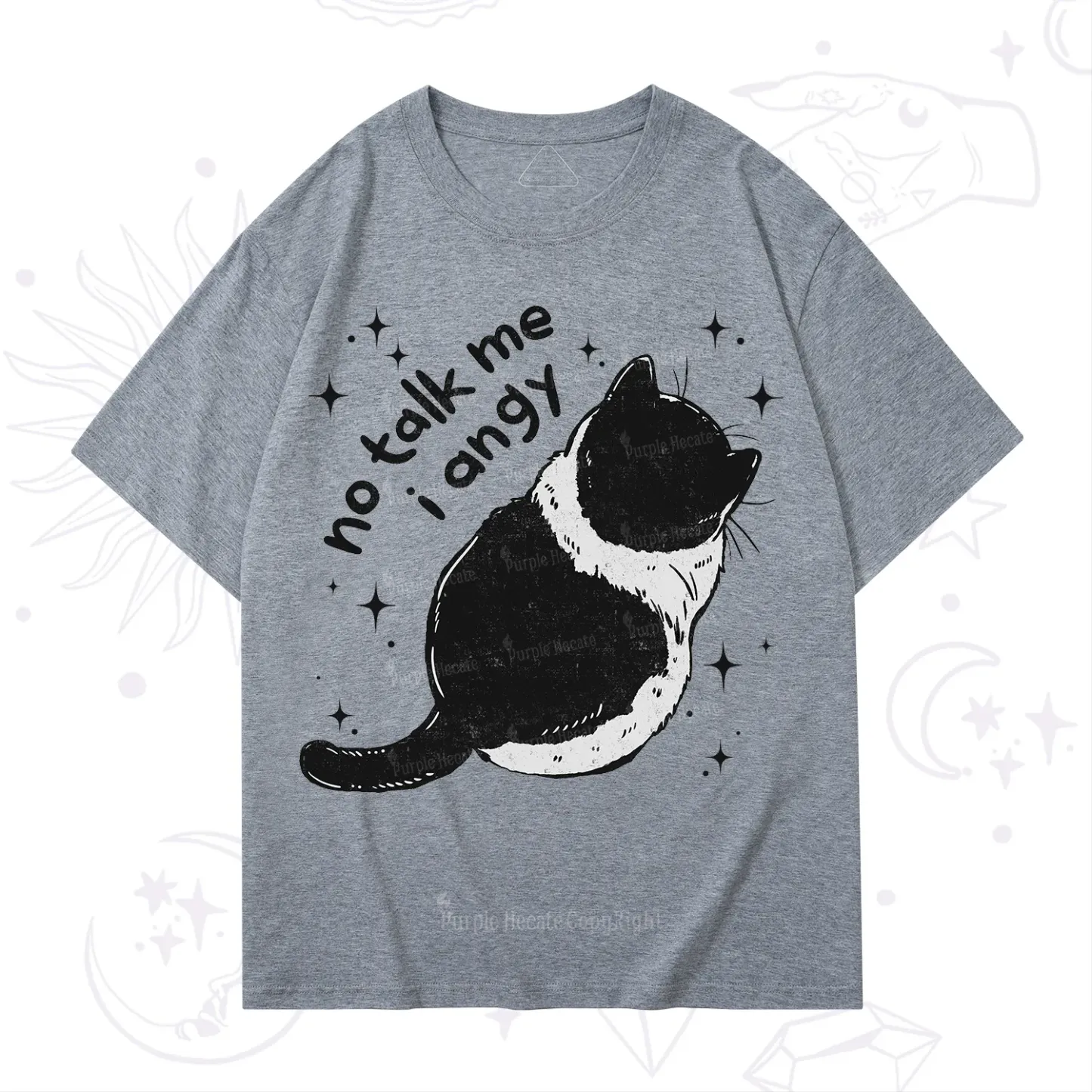 Purplehecate No Talk Me Im Angy Cat T-Shirt