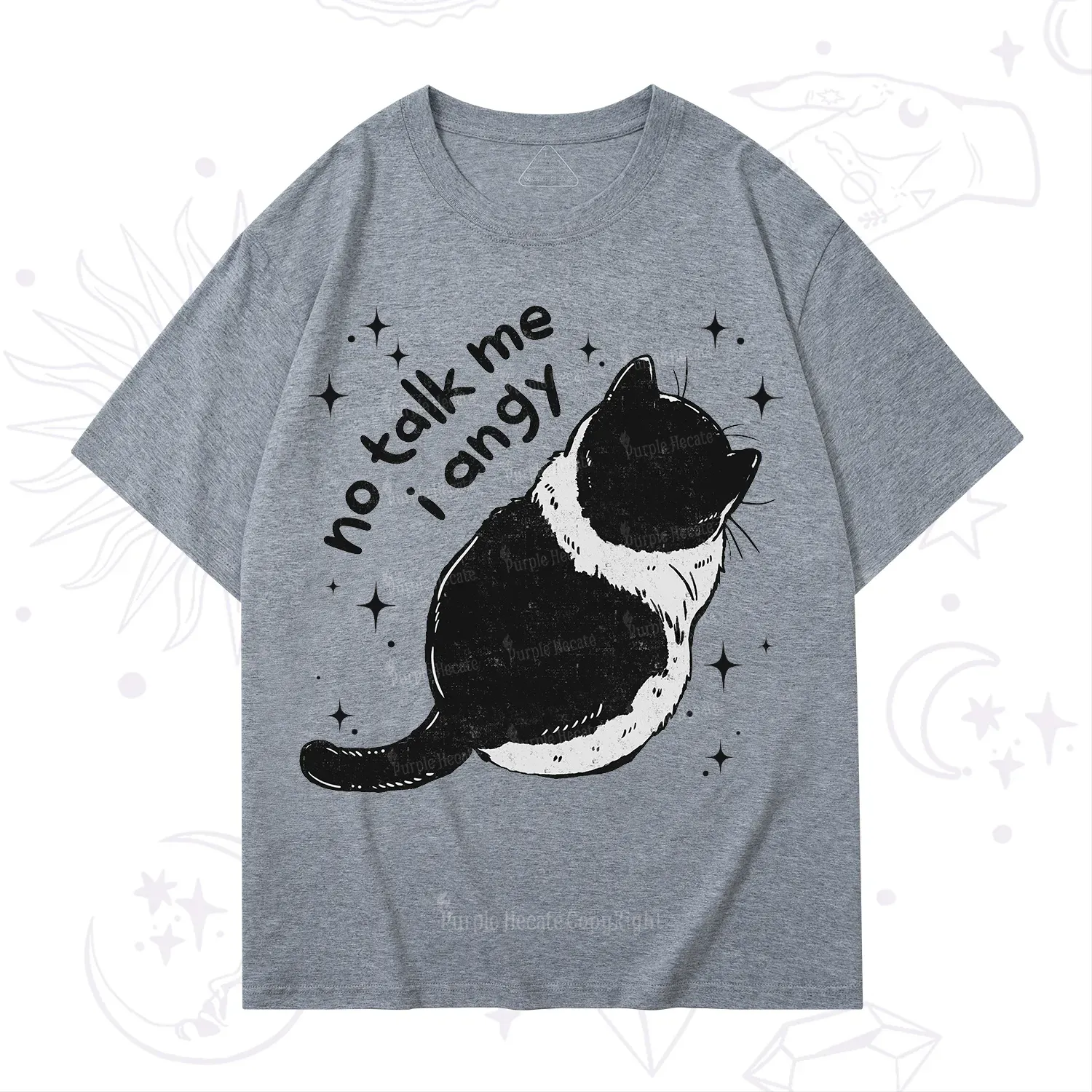 Purplehecate No Talk Me Im Angy Cat T-Shirt