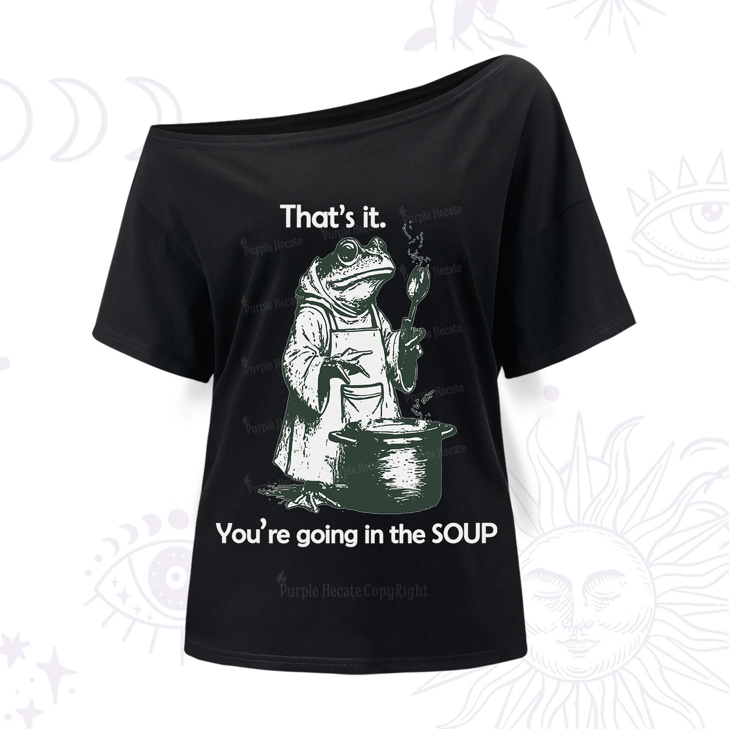 Purplehecate Funny Frog Shirt That's It You're Going in the Soup One S