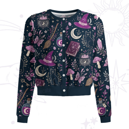 Purplehecate Witchcraft Spellbook Knit Cardigan