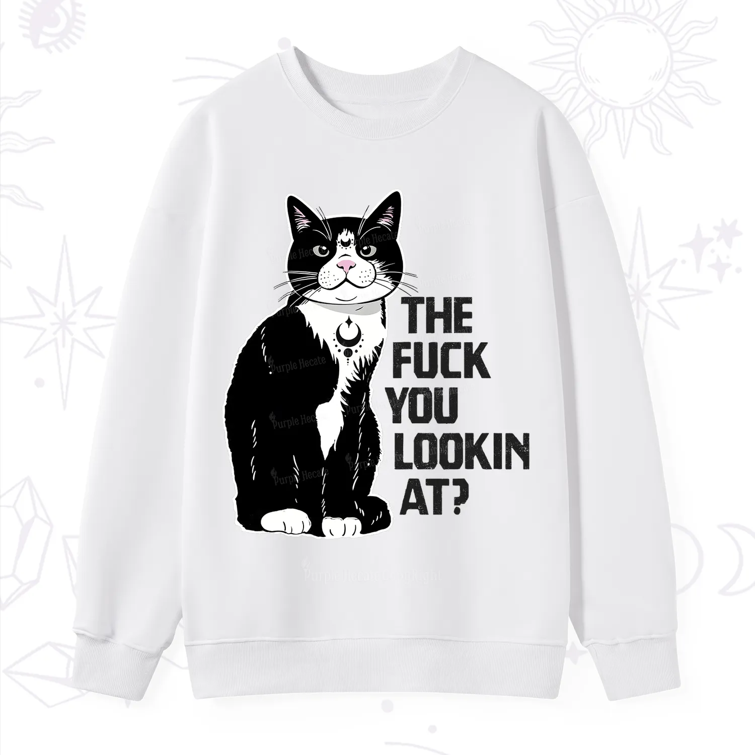 Purplehecate The Fuck You Lookin At Sweatshirt