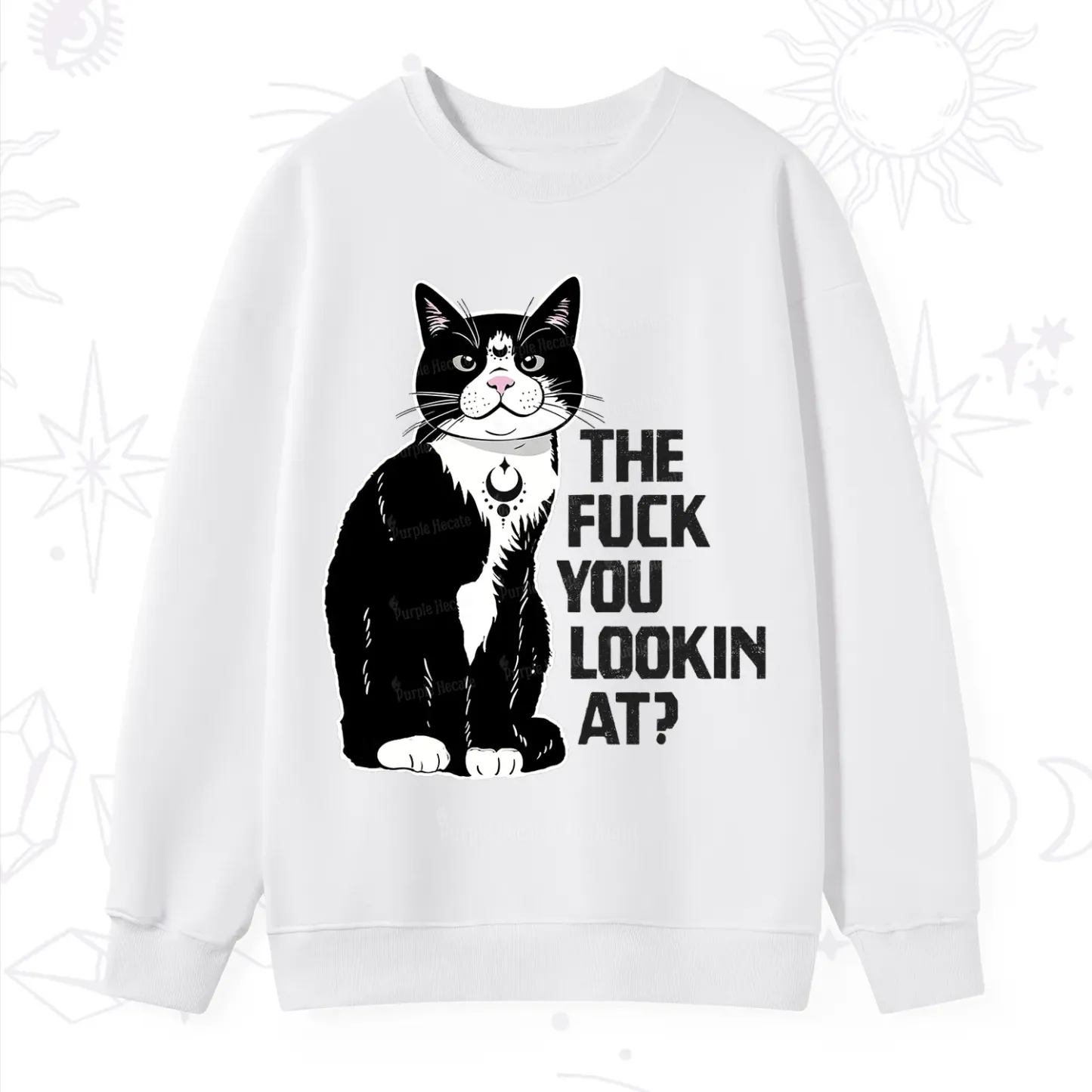 Purplehecate The Fuck You Lookin At Sweatshirt