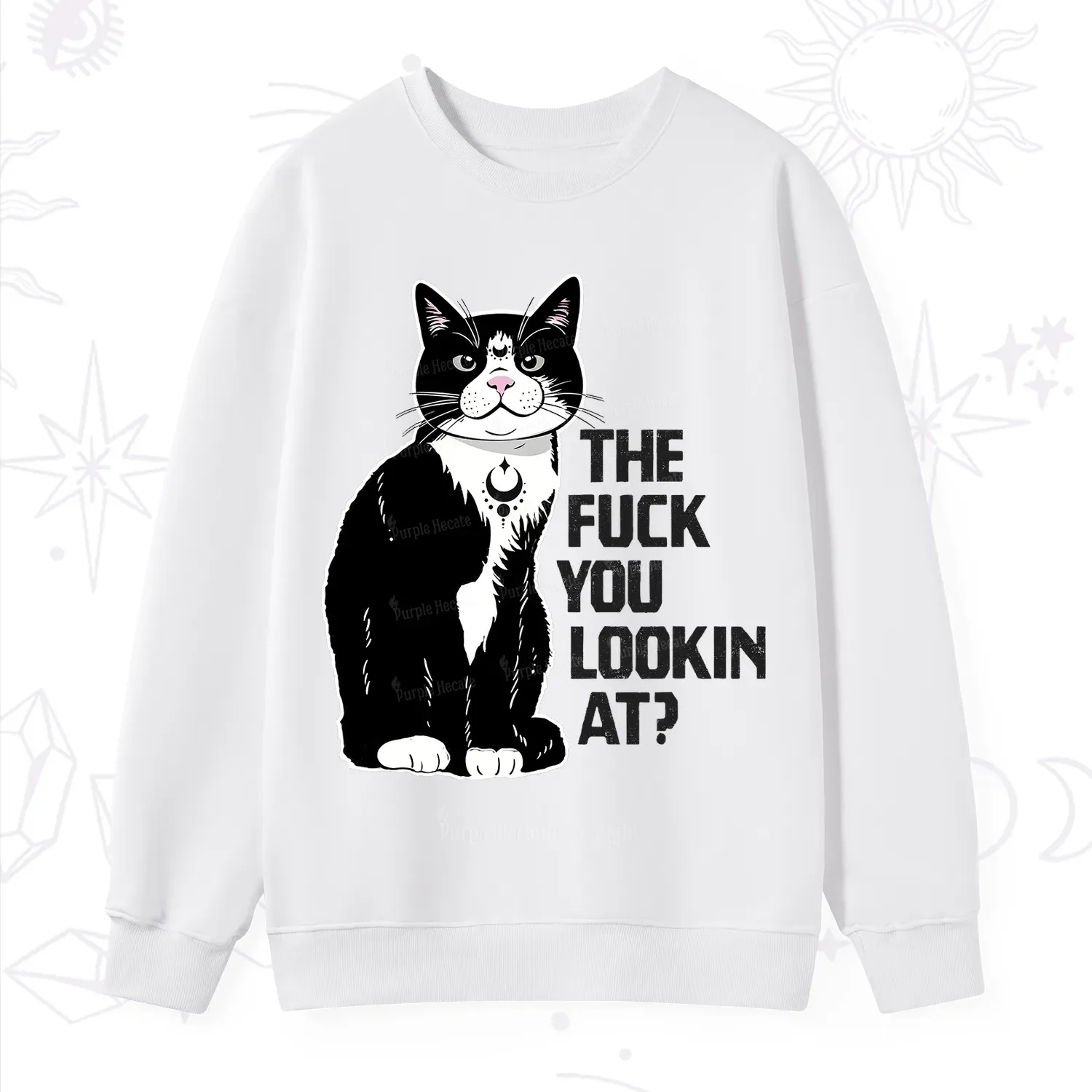 Purplehecate The Fuck You Lookin At Sweatshirt