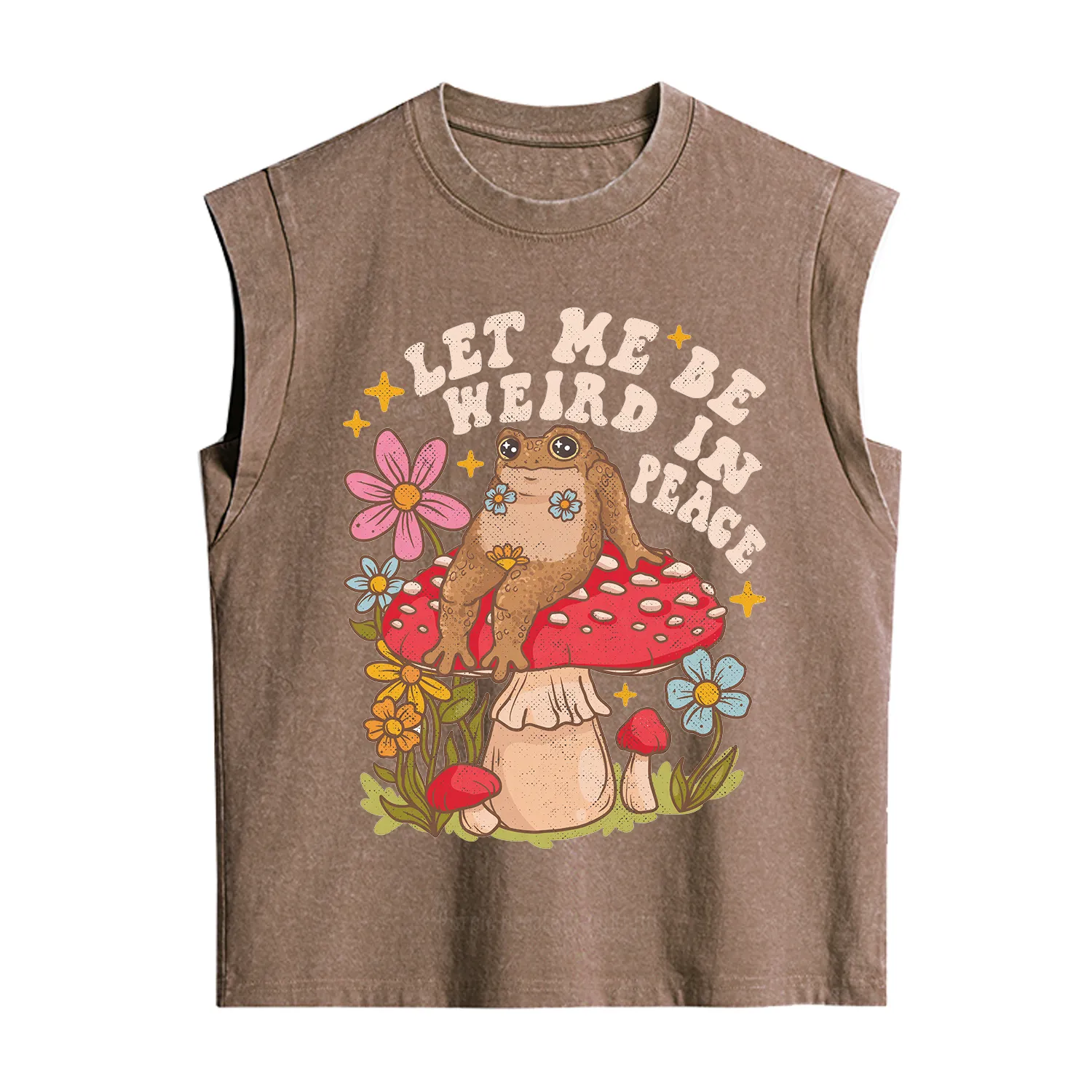 Purplehecate Let Me Be Weird In Peace Toad Vintage Washed Tank