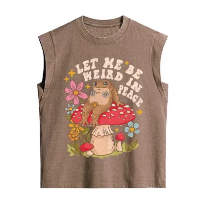 Purplehecate Let Me Be Weird In Peace Toad Vintage Washed Tank