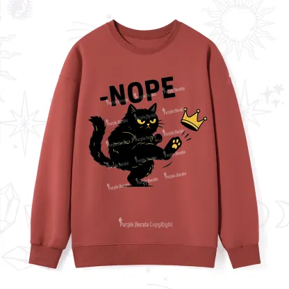 Purplehecate No Kings Black Cat Sweatshirt