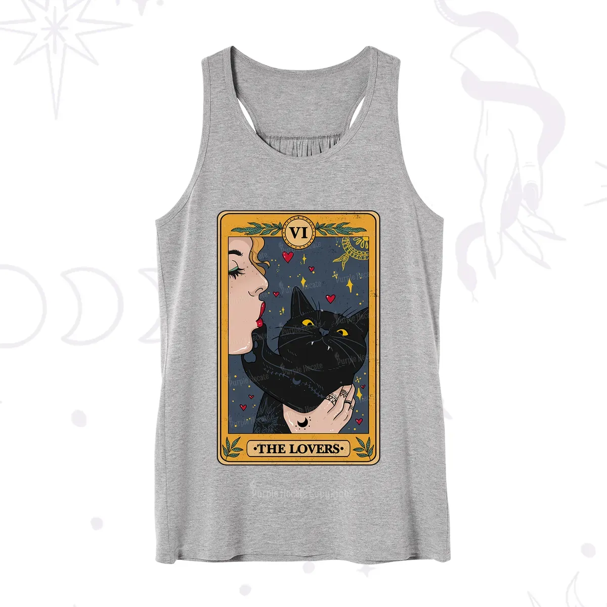 Purplehecate The Lovers Cat Tarot Tank