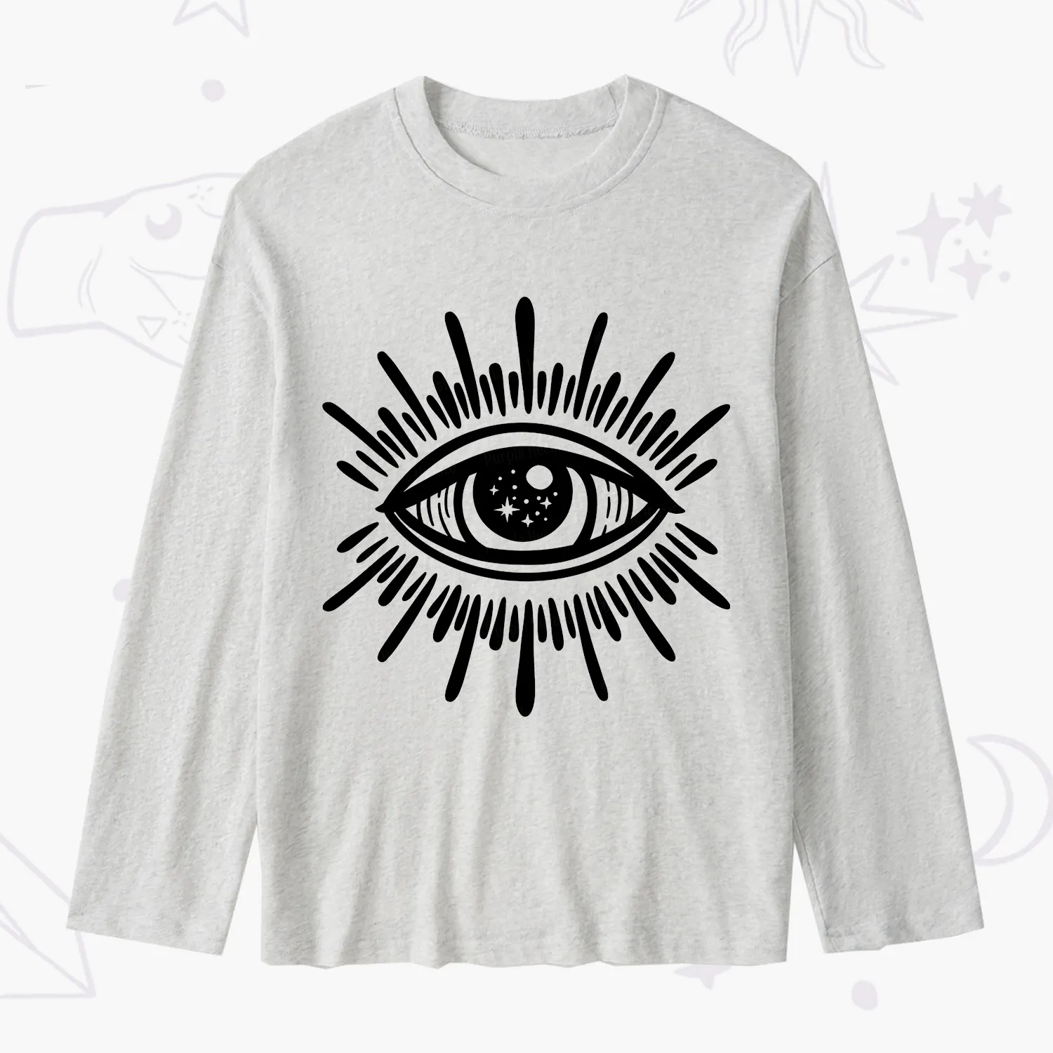 Purplehecate Evil Eye Slub Long Sleeve T-Shirt