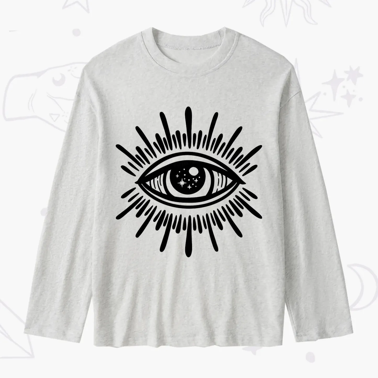 Purplehecate Evil Eye Slub Long Sleeve T-Shirt