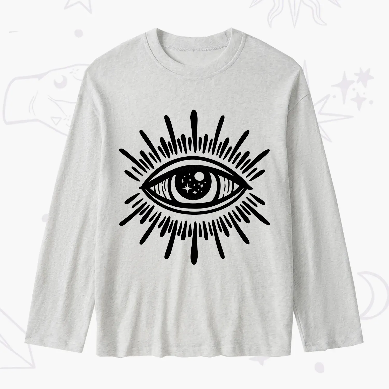 Purplehecate Evil Eye Slub Long Sleeve T-Shirt
