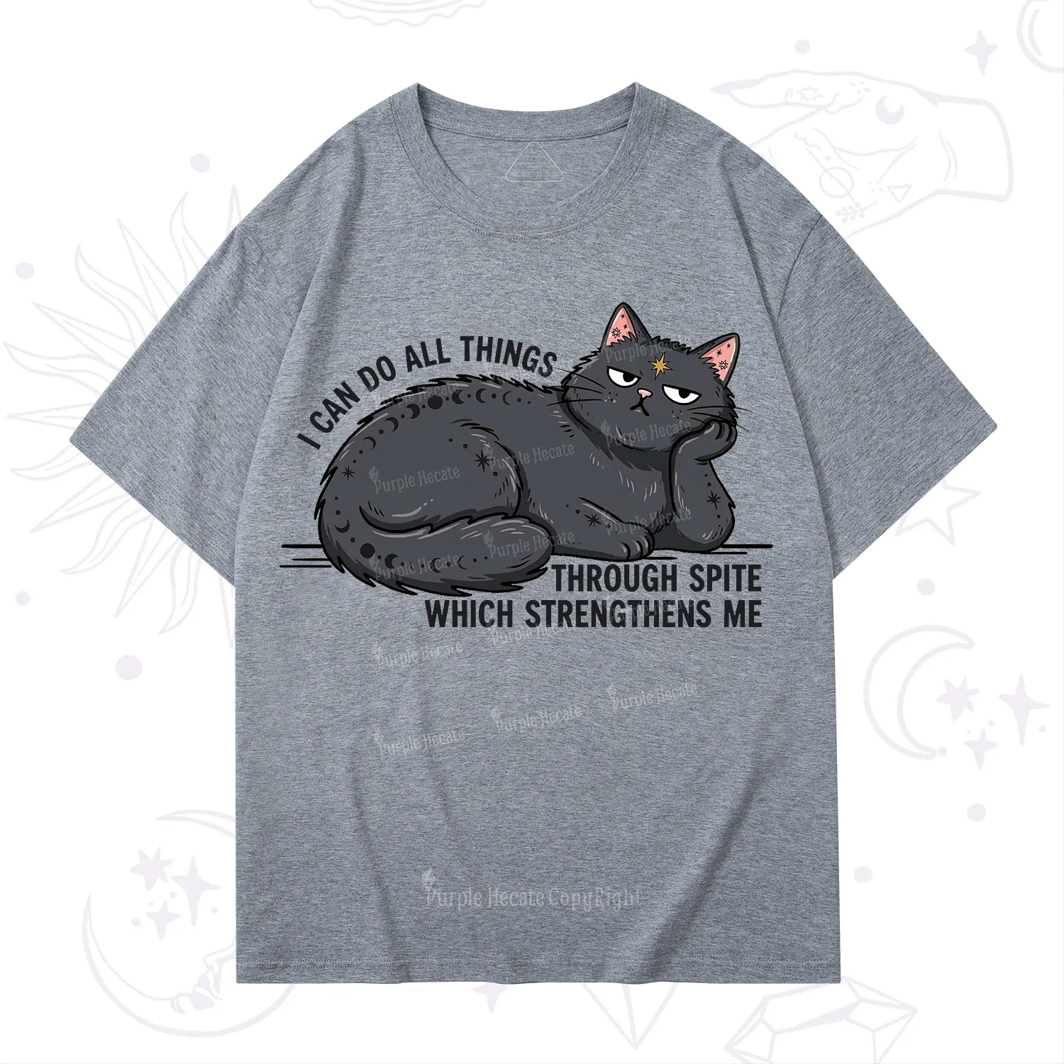 Purplehecate I Can Do All Things Spiteful Cat T-Shirt