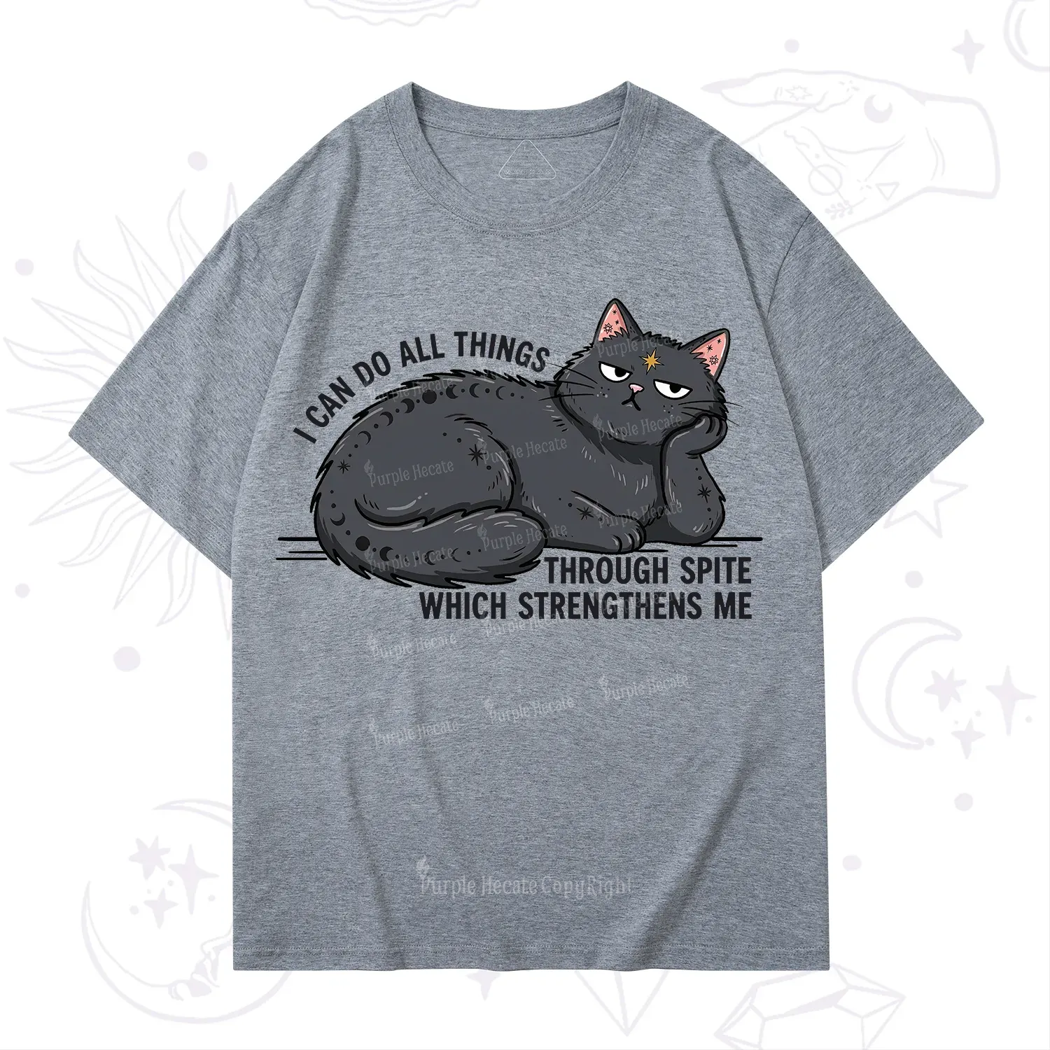 Purplehecate I Can Do All Things Spiteful Cat T-Shirt