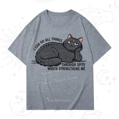 Purplehecate I Can Do All Things Spiteful Cat T-Shirt