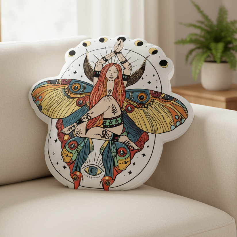 Purplehecate Luna Moth Pillow