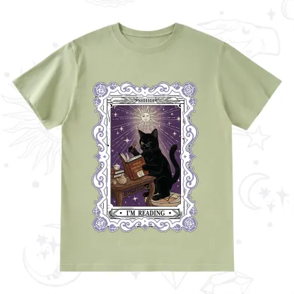 Purplehecate The Reading Cat Tarot T-Shirt