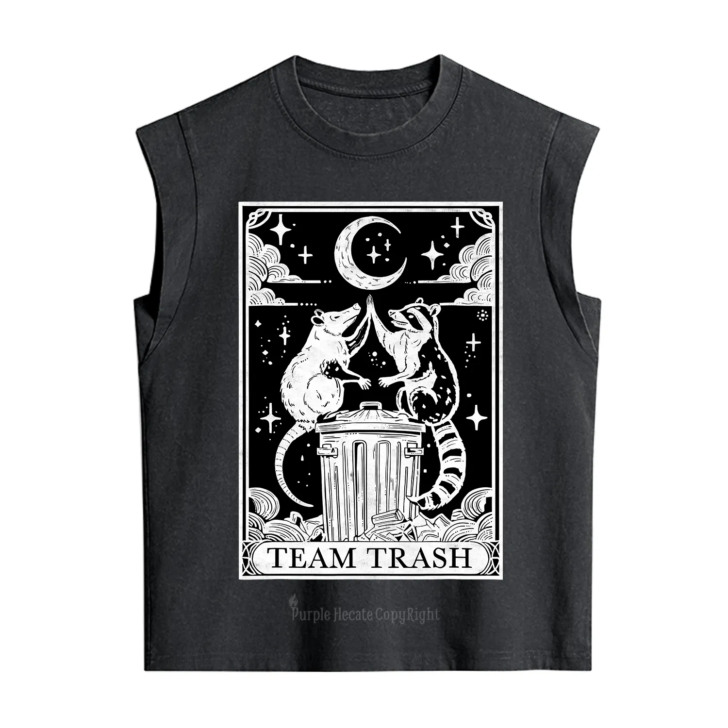 Purplehecate The Team Trash Tarot Vintage Washed Tank
