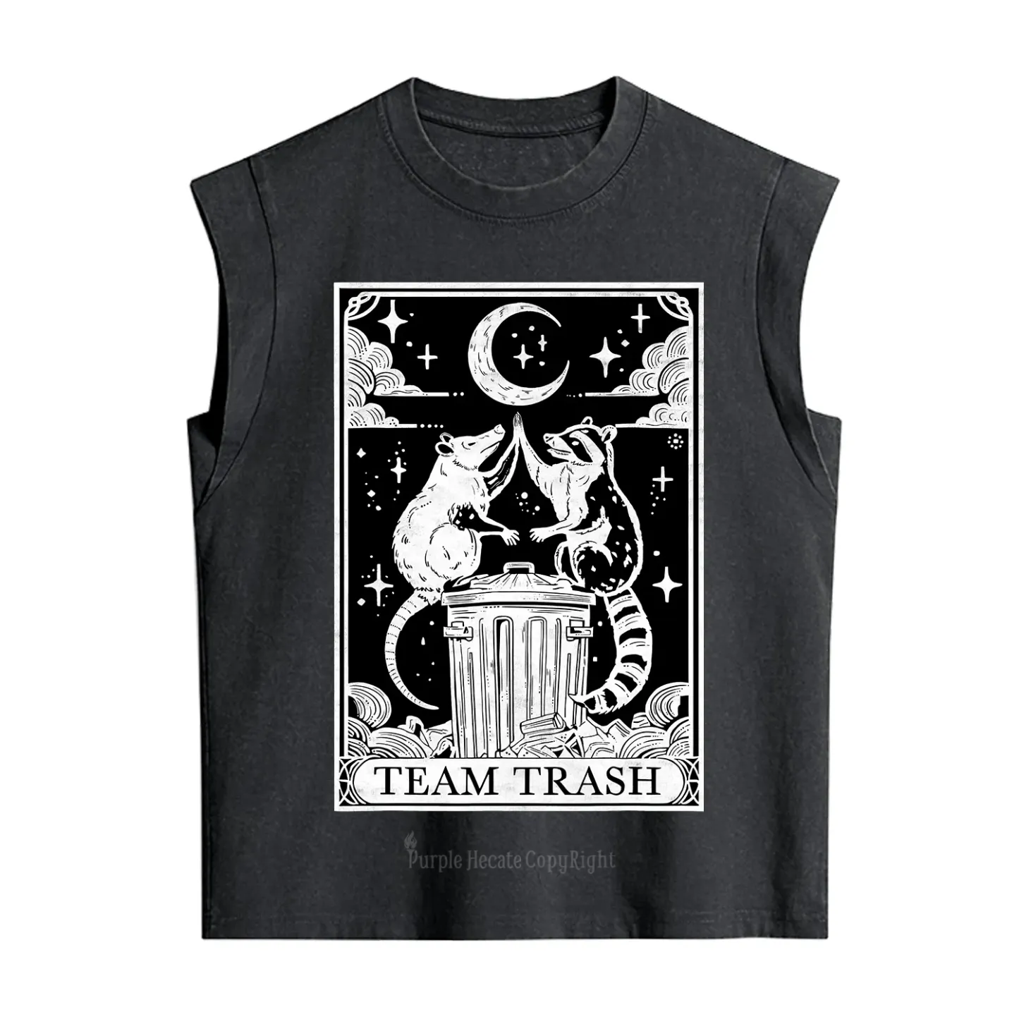 Purplehecate The Team Trash Tarot Vintage Washed Tank