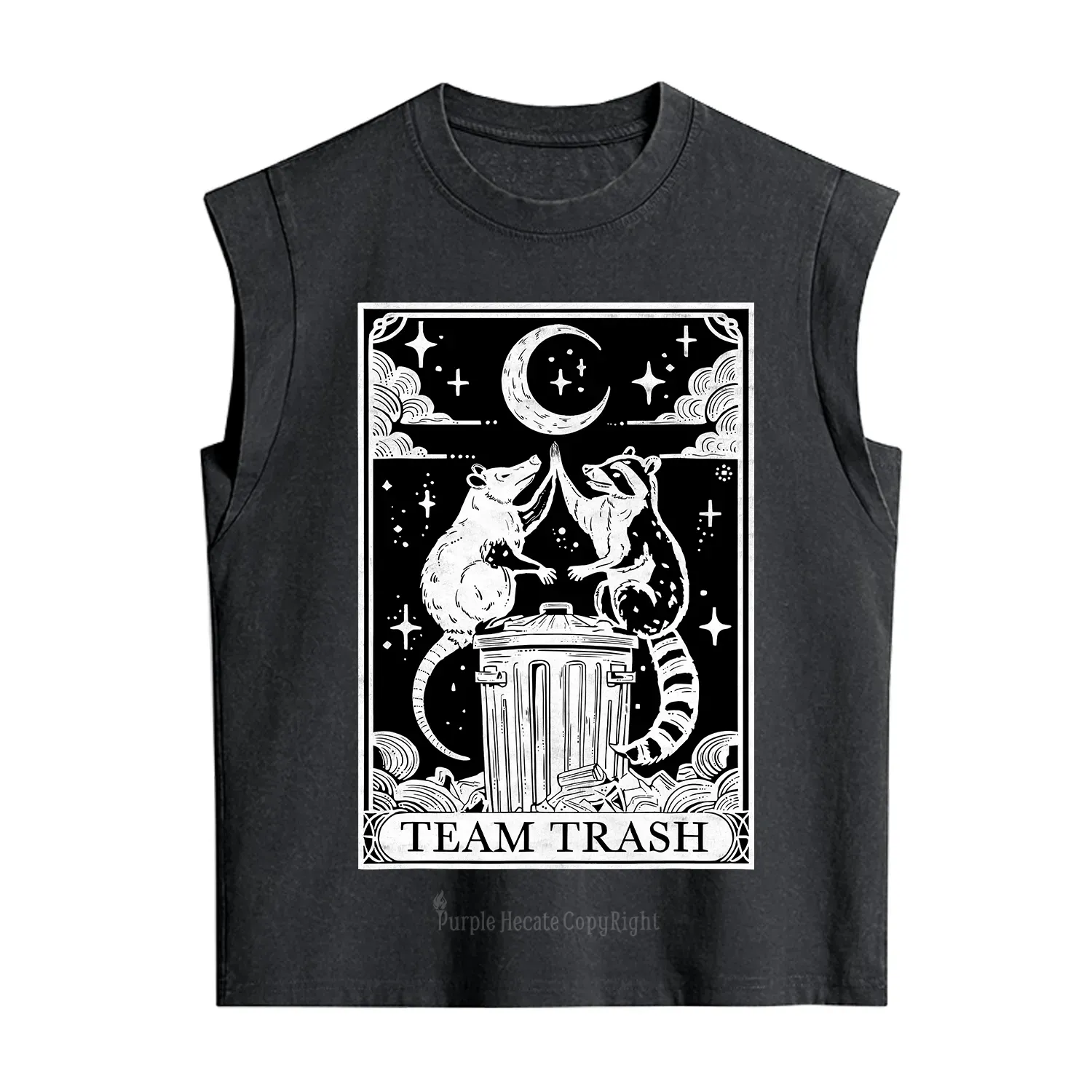 Purplehecate The Team Trash Tarot Vintage Washed Tank