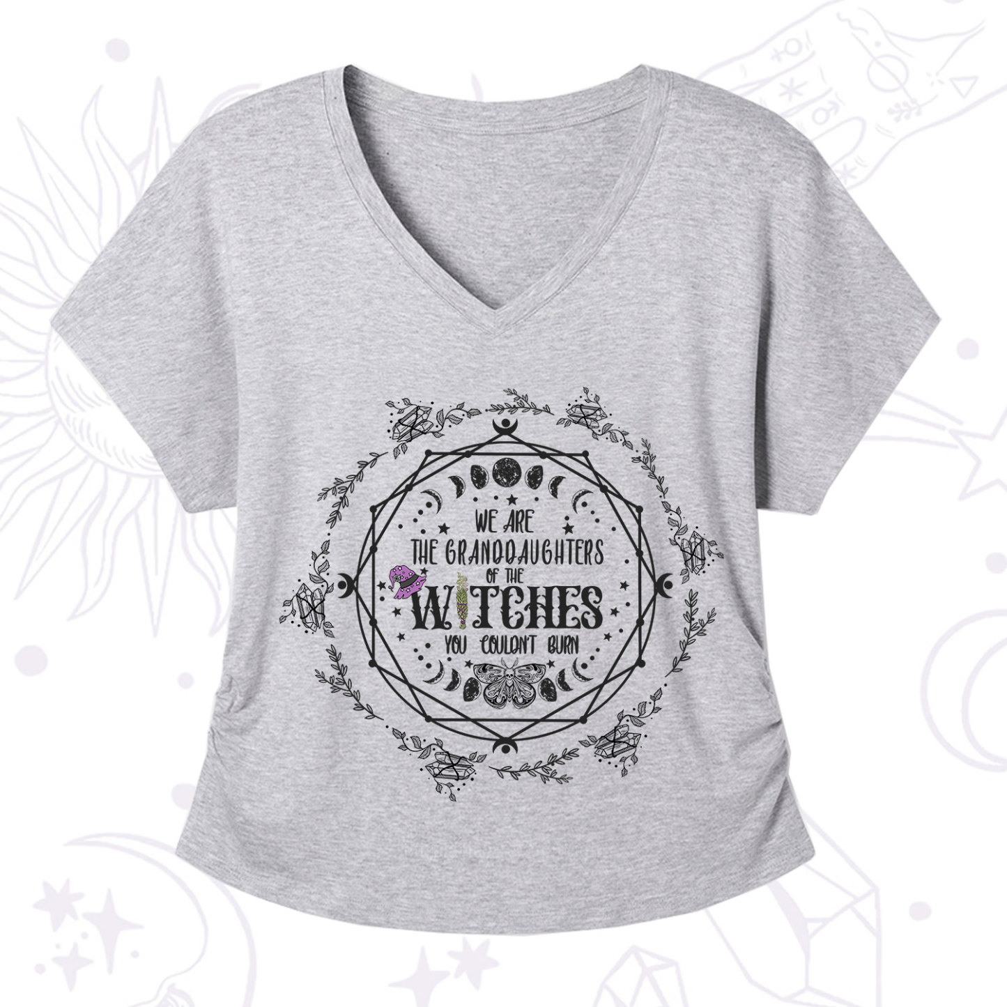 [Copy]Purplehecate Zero Fucks Given V-Neck T-Shirt