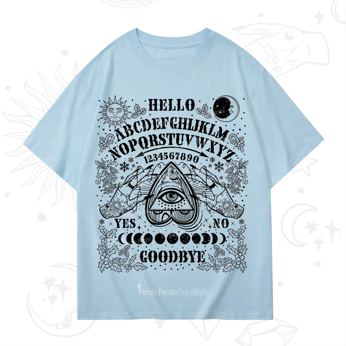 Purplehecate Hello Goodbye Witch Ouija Board Christmas T-Shirt