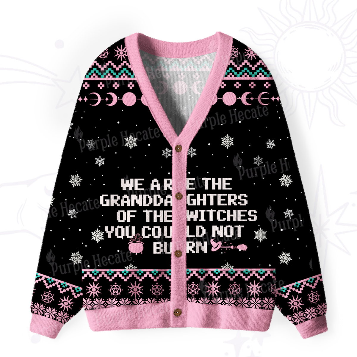 Purplehecate We Are the Granddaughters of the Witches You Could Not Burn Ugly Cardigan Sweaters
