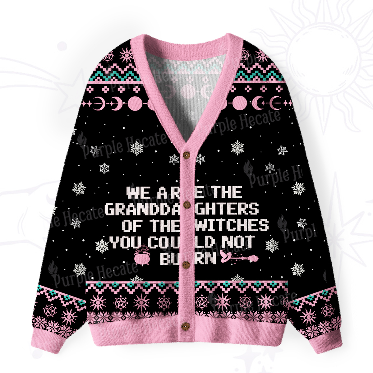 Purplehecate We Are the Granddaughters of the Witches You Could Not Burn Ugly Cardigan Sweaters