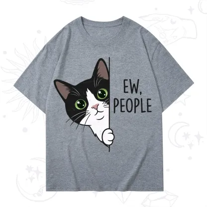Purplehecate Funny Cat Ew People T-Shirt