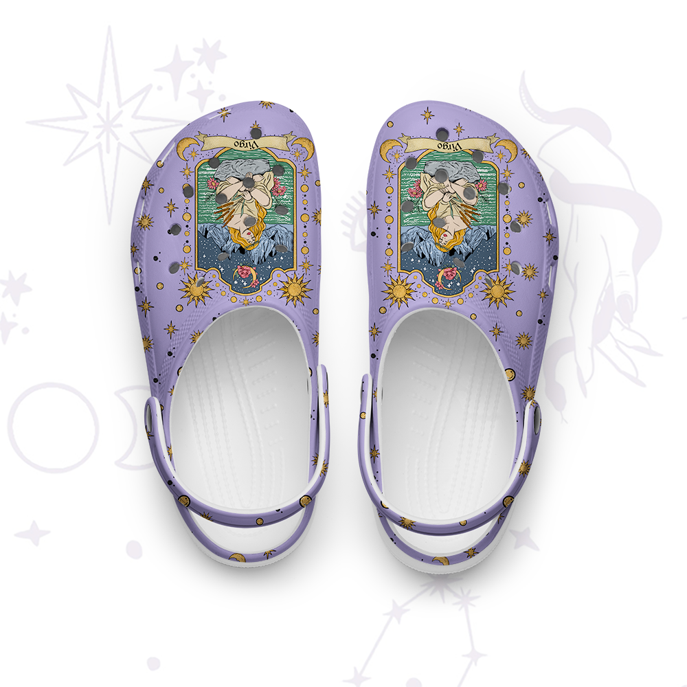 Purplehecate Virgo Zodiac Rubber Clogs