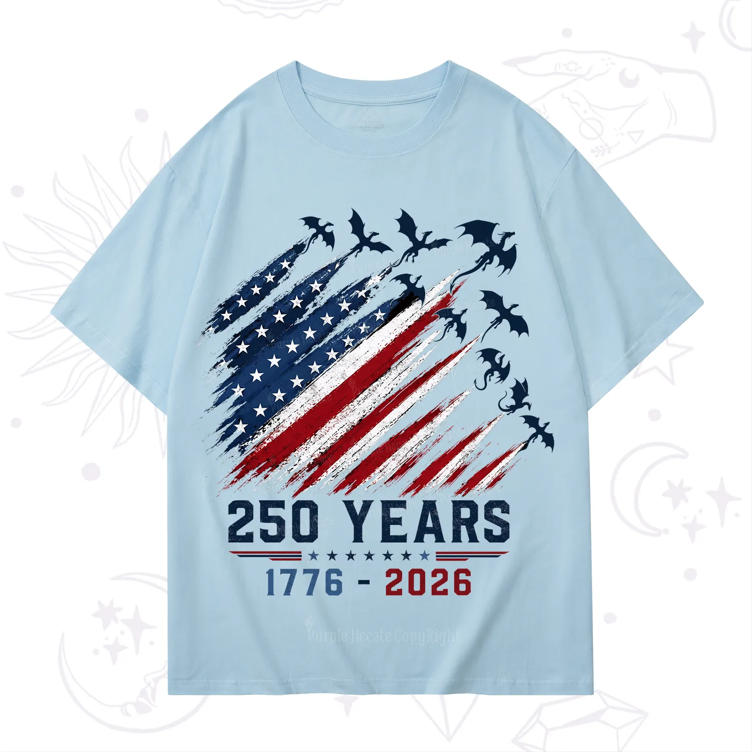 Purplehecate Red White Blue 250 Years T-Shirt