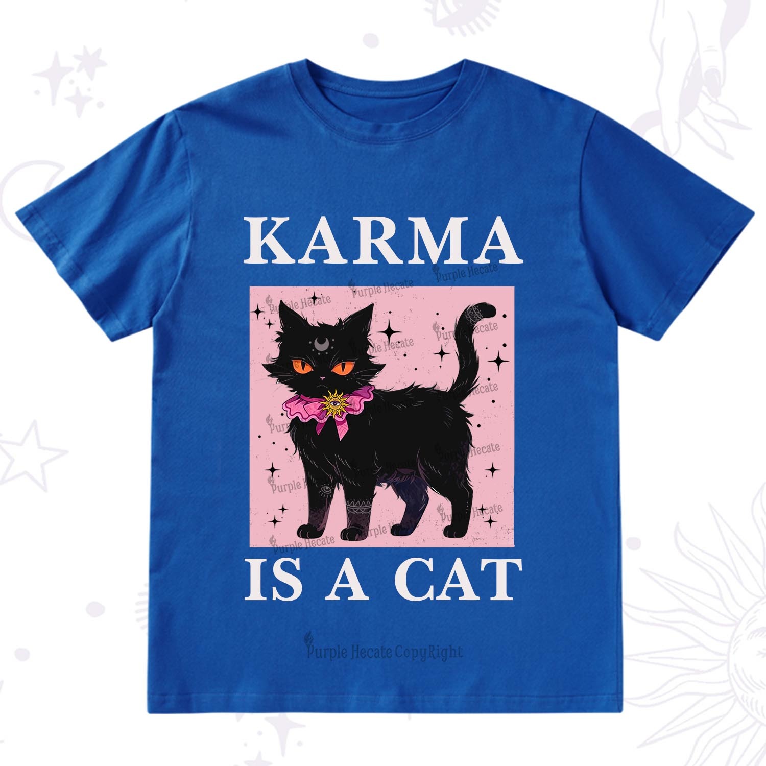 Purplehecate Karma Is A Cat T-Shirt
