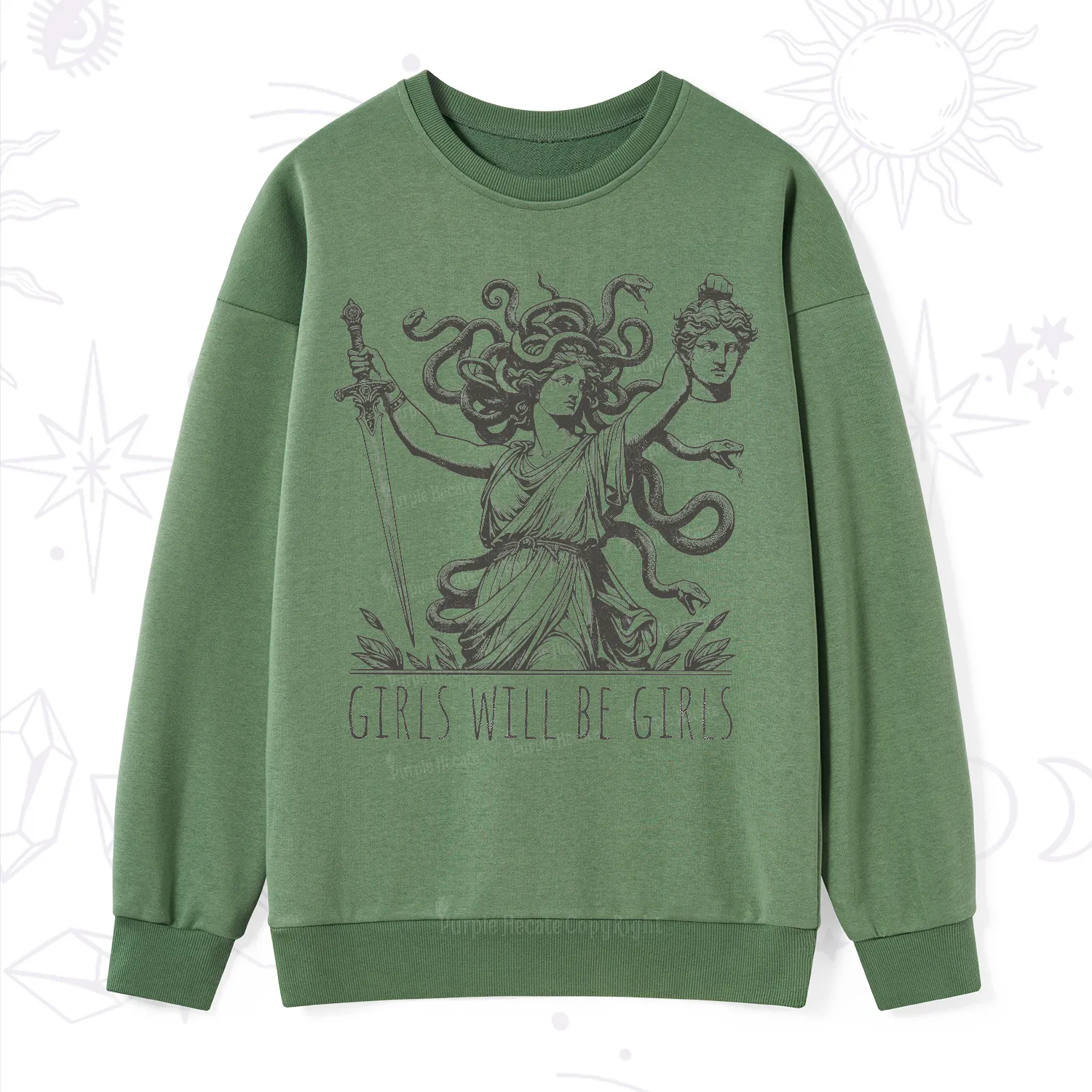 Purplehecate Girls Will Be Girls Medusa Sweatshirt