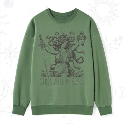 Purplehecate Girls Will Be Girls Medusa Sweatshirt