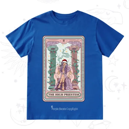 Purplehecate The High Priestess Tarot Card Christmas T-Shirt