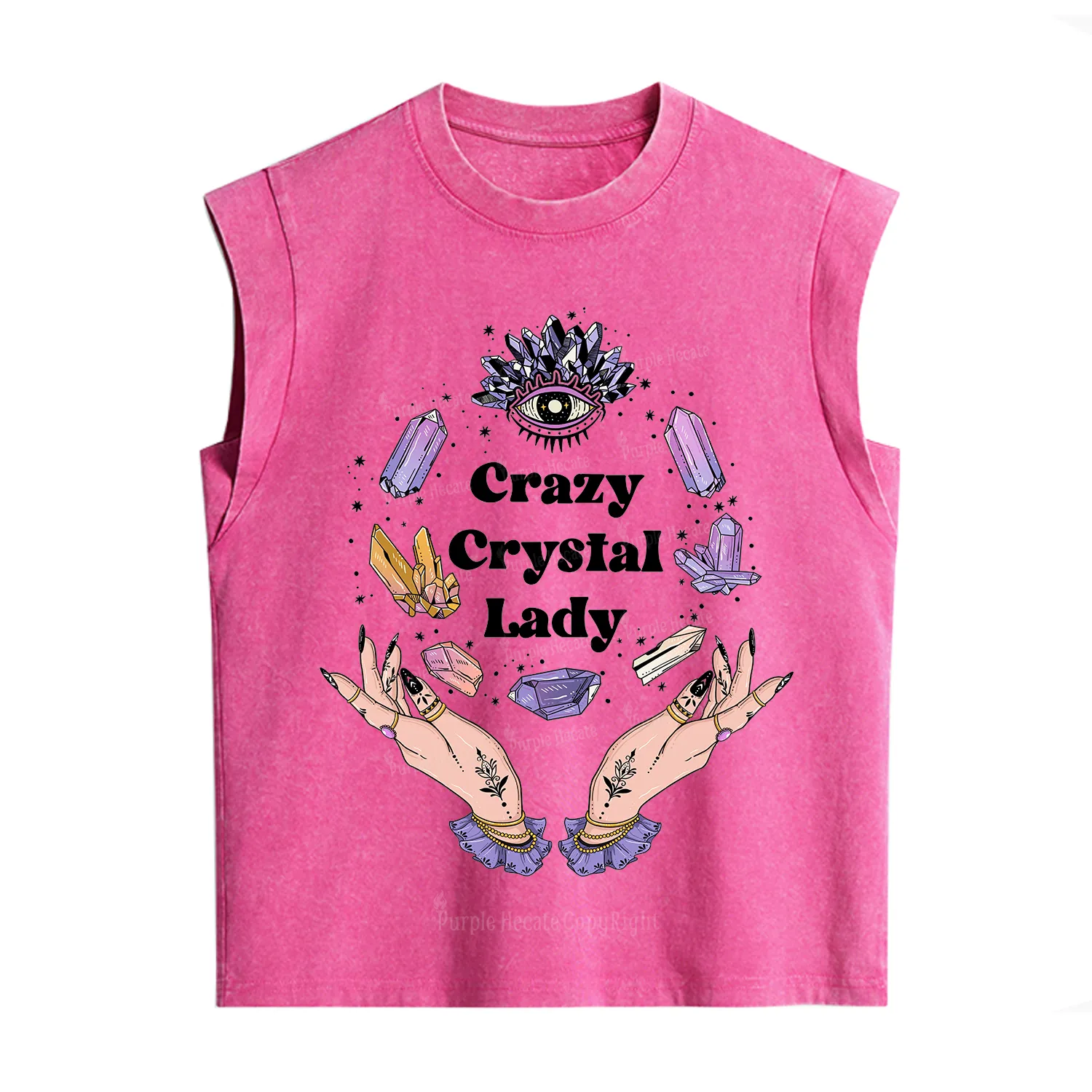 Purplehecate Crazy Crystal Lady Vintage Washed Tank