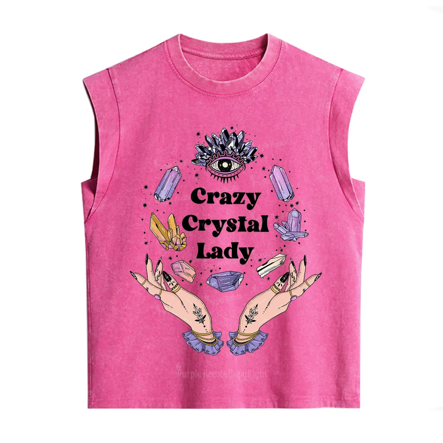 Purplehecate Crazy Crystal Lady Vintage Washed Tank