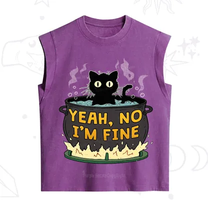 Purplehecate Yeah No I'm Fine Vintage Washed Tank