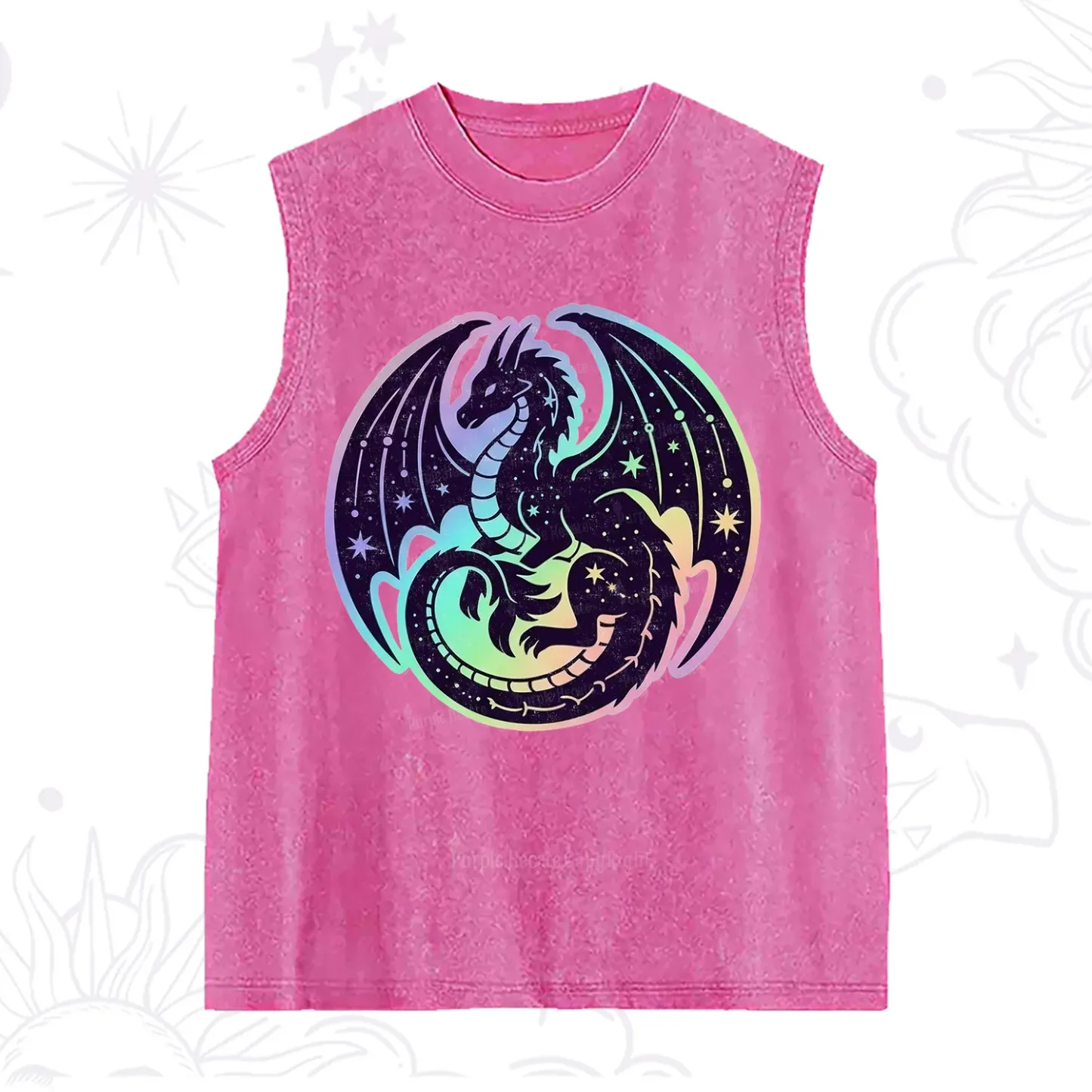 Purplehecate Cosmic Dragon Washed Tank